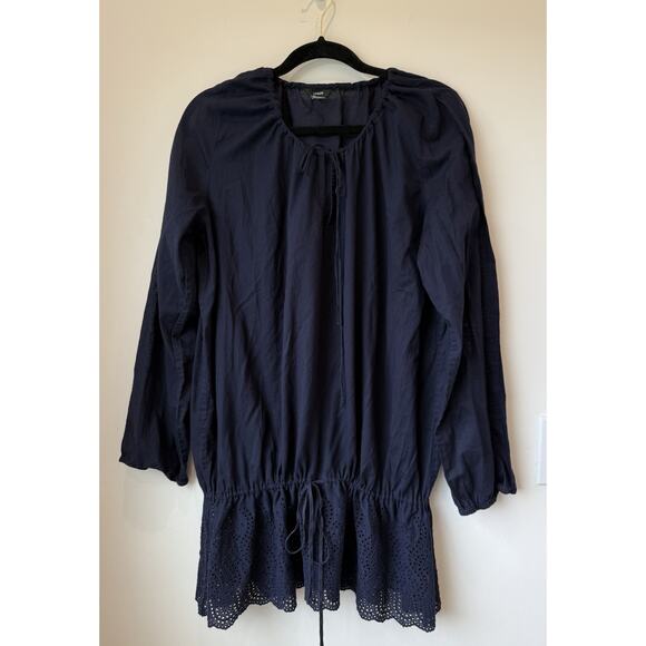 J. Crew Navy Blue Slightly Sheer Swim Cover Up Women's Size Medium - Picture 1 of 5